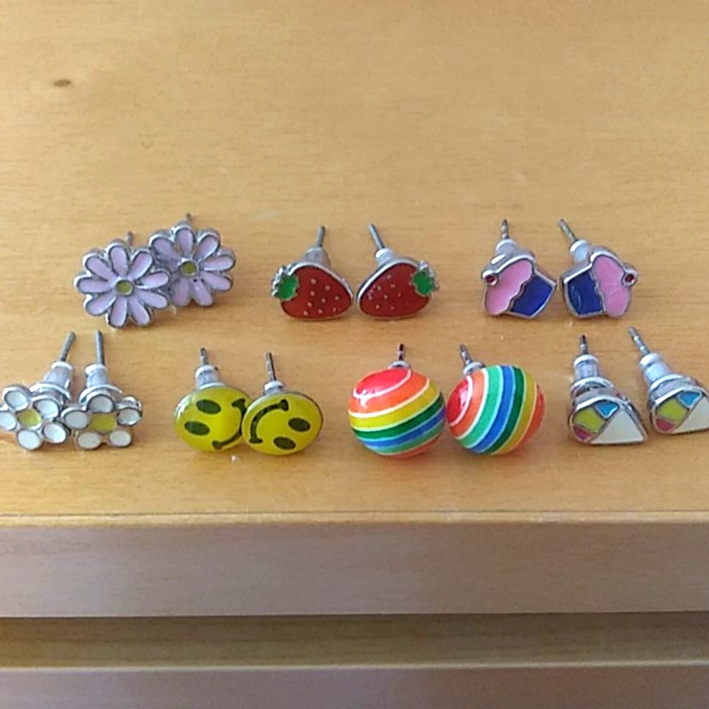 Set of 7 Kids Earrings